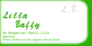 lilla baffy business card